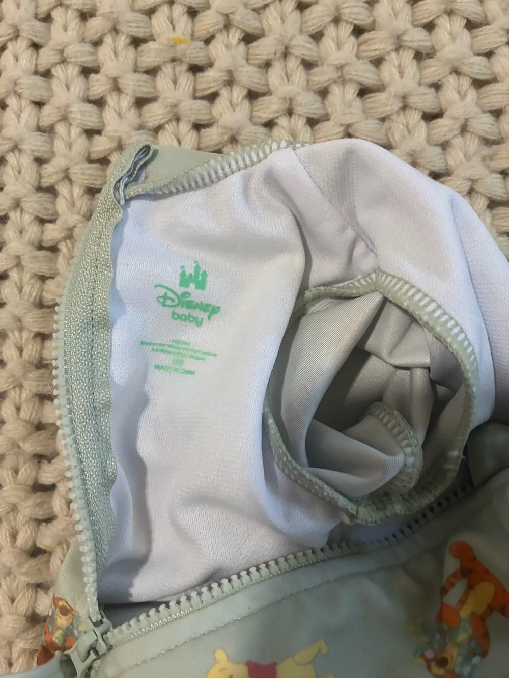 Carter's Sage Long-Sleeve One-Piece Swim Suit with Winnie the Pooh Characters